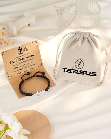 Tarsus Baptism/First Communion Gifts for Boys/Girls, Cross Bracelet Braided Rope Baptism Communion for Boys Girls in Saudi Arabia