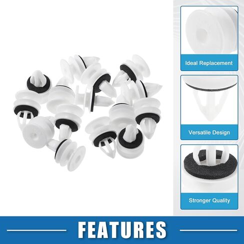 Door Panel Clips No.11519031 Automotive Clips for Chevrolet Plastic White (Set of 15) in Saudi Arabia