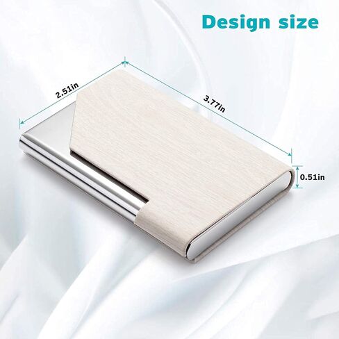 Business Card Holder for Women and Men, Business Card Case - PU Leather Business Card Case Credit Card ID Case/Wallet Pocket Business Name Card Holder with Magnetic Shut - Keep Cards Secure in Saudi Arabia