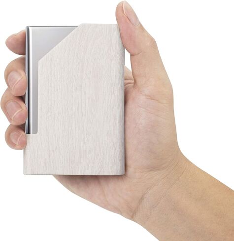 Business Card Holder for Women and Men, Business Card Case - PU Leather Business Card Case Credit Card ID Case/Wallet Pocket Business Name Card Holder with Magnetic Shut - Keep Cards Secure in Saudi Arabia