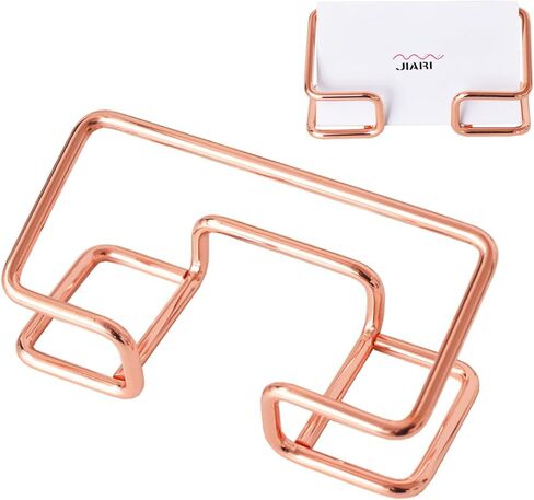 JIARI 2 Pack Metal Business Card Holder for Desk, Gold Vertical Card Display Stand Organizer for Office and Home (Style-A-Gold) in Saudi Arabia