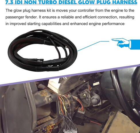 7.3 IDI Diesel Non Turbo Glow Plug Harness Wiring Kit Power Cable for Ford in Saudi Arabia