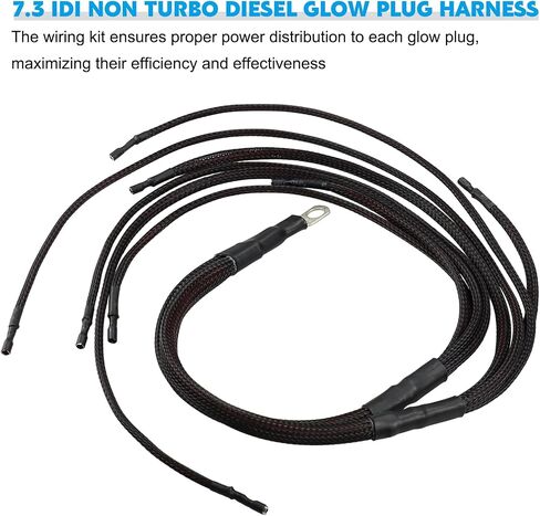 7.3 IDI Diesel Non Turbo Glow Plug Harness Wiring Kit Power Cable for Ford in Saudi Arabia