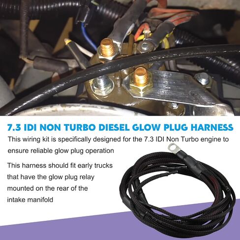 7.3 IDI Diesel Non Turbo Glow Plug Harness Wiring Kit Power Cable for Ford in Saudi Arabia