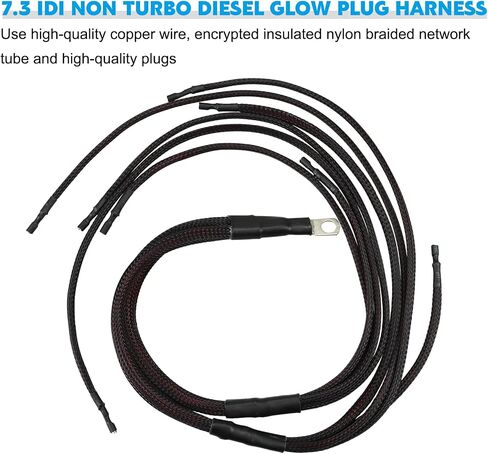 7.3 IDI Diesel Non Turbo Glow Plug Harness Wiring Kit Power Cable for Ford in Saudi Arabia