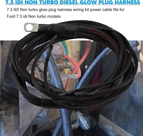 7.3 IDI Diesel Non Turbo Glow Plug Harness Wiring Kit Power Cable for Ford in Saudi Arabia