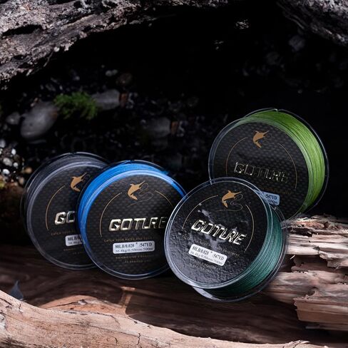 Goture X8 Braided Fishing Line - Ultra Thin Strong Sensitive Smooth and Zero Stretch Fishing Line, Super Abrasion Resistant Tournament Braided Lines - Blue, Black, Dark Green, Army Green- 20-80LB in Saudi Arabia