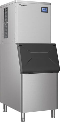 Commercial Ice Maker Machine, 400 lbs /24 h, 330 lbs Storage Bin, Industrial Ice Machine, Stainless Steel, Automatic Cleaning, Perfect for Bar/Cafe/Restaurant, with Ice Shovels in Saudi Arabia