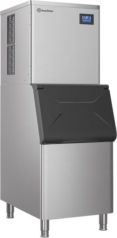 Commercial Ice Maker Machine, 400 lbs /24 h, 330 lbs Storage Bin, Industrial Ice Machine, Stainless Steel, Automatic Cleaning, Perfect for Bar/Cafe/Restaurant, with Ice Shovels in Saudi Arabia