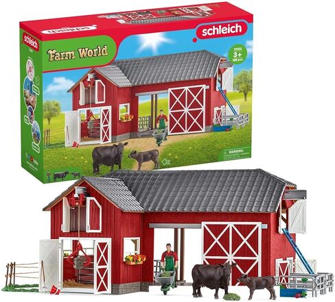 Schleich Farm World, Toys for Boys and Girls Ages 3-8, 27-Piece Playset, Large Toy Barn with Farm Accessories in Saudi Arabia
