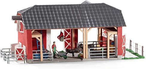 Schleich Farm World, Toys for Boys and Girls Ages 3-8, 27-Piece Playset, Large Toy Barn with Farm Accessories in Saudi Arabia