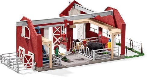 Schleich Farm World, Toys for Boys and Girls Ages 3-8, 27-Piece Playset, Large Toy Barn with Farm Accessories in Saudi Arabia