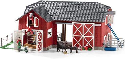 Schleich Farm World, Toys for Boys and Girls Ages 3-8, 27-Piece Playset, Large Toy Barn with Farm Accessories in Saudi Arabia