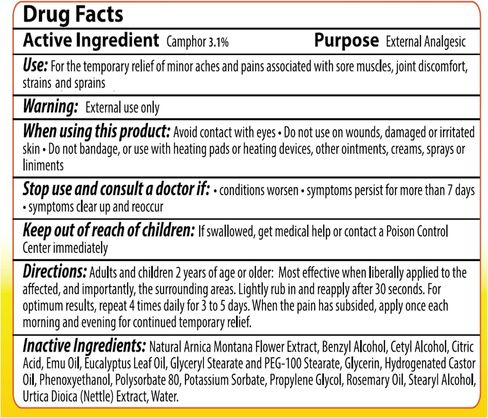 كريم الألم MaxRelief Arnica Montana - تركيبة متقدمة للتخفيف العميق - تهدئة آلام الركبة والمفاصل والعضلات - تقليل التورم والتهاب المفاصل والألم الليفي العضلي وتخفيف التهاب اللفافة الأخمصية - زيت Emu 3.5 أونصة in Saudi Arabia
