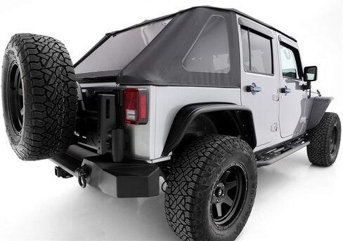 Rampage TrailCrawler Steps | Pair, Steel, Black | 88737 | Fits 2007 - 2018 Jeep Wrangler JK 4-Door in Kuwait