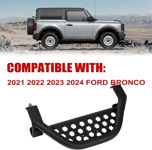 خطوات جانبية متوافقة مع ملحقات Ford Bronco 2021 2022 2023 2024 مع Rock Rail 2/4 باب أسود in Kuwait
