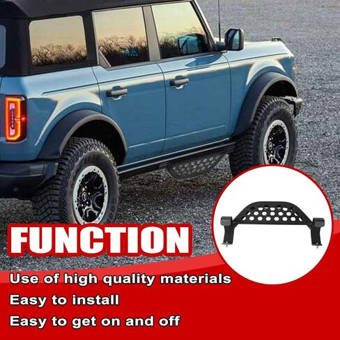 خطوات جانبية متوافقة مع ملحقات Ford Bronco 2021 2022 2023 2024 مع Rock Rail 2/4 باب أسود in Kuwait