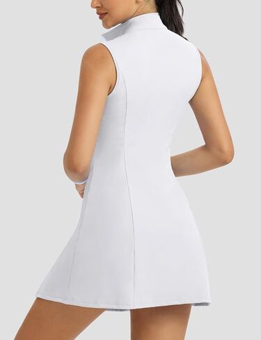 Fengbay Tennis Dresses for Women,Golf Dress with Shorts and Pockets for Athletic Dress Sleeveless Workout Dress in Saudi Arabia