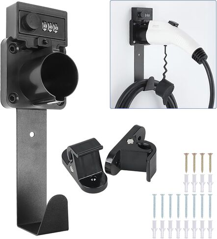 حامل شاحن السيارة الكهربائية LCGP، قفل مجمع مطور لجميع شواحن J1772 وTesla مع حاملي صندوق شحن قابلين للتعديل، حامل شاحن متنقل على الحائط in Kuwait