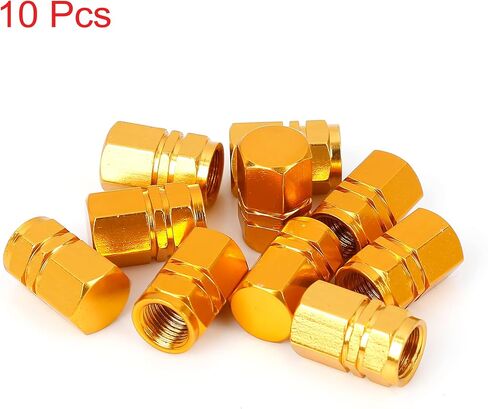 X AUTOHAUX 10pcs Purple Tire Stem Valve Caps Wheel Valve Covers Car Dustproof Hexagon Shape Aluminium Alloy Tire Cap in Saudi Arabia