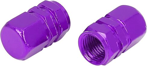 X AUTOHAUX 10pcs Purple Tire Stem Valve Caps Wheel Valve Covers Car Dustproof Hexagon Shape Aluminium Alloy Tire Cap in Saudi Arabia