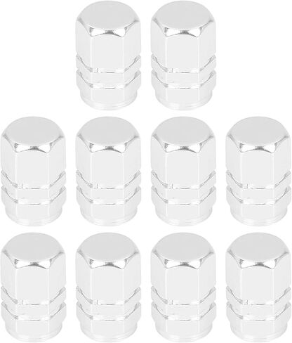 X AUTOHAUX 10pcs Purple Tire Stem Valve Caps Wheel Valve Covers Car Dustproof Hexagon Shape Aluminium Alloy Tire Cap in Saudi Arabia