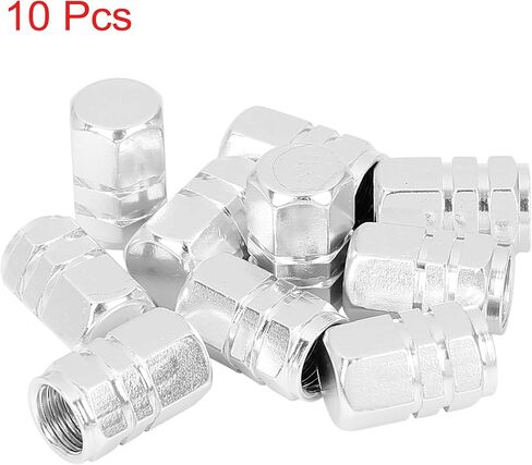 X AUTOHAUX 10pcs Purple Tire Stem Valve Caps Wheel Valve Covers Car Dustproof Hexagon Shape Aluminium Alloy Tire Cap in Saudi Arabia