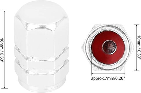 X AUTOHAUX 10pcs Purple Tire Stem Valve Caps Wheel Valve Covers Car Dustproof Hexagon Shape Aluminium Alloy Tire Cap in Saudi Arabia