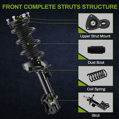 AUTOSAVER88 Front Pair Complete Quick Struts Shocks Compatible with 2007-2014 CR-V in Saudi Arabia