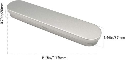 HANJIAONI 5 قطع معدنية بمفصلات من القصدير صندوق قرطاسية صغير مقلمة مستطيلة فارغة متمحورة علب صندوق حاويات تخزين منظم منزلي لأقلام الرصاص وفرش المكياج والمحاقن وما إلى ذلك in Kuwait