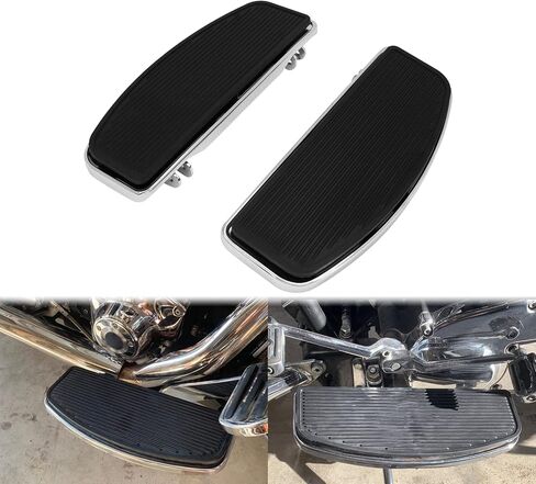 HCmotorku Motorcycle Driver Floorboards Front Footboards Rubber Inserts Foot pegs Fit For Harley Touring Road Glide Electra Glide Street Glide Softail Dyna 1986-2023 in Saudi Arabia