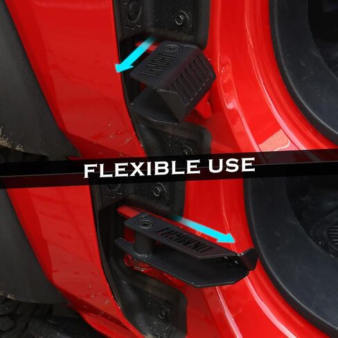 Foot Pegs Fit for Ford Bronco 2021 2022 2023 2/4 Door Accessories Exterior Door Hinge Front Foot Peg Rest Pedals Metal External Foot Rest Kick Panel - 1 Pair in Saudi Arabia