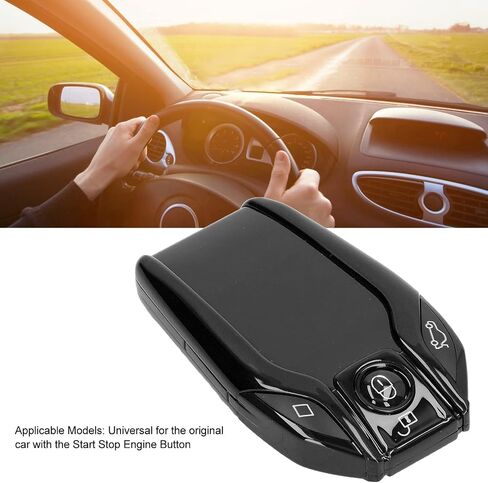LCD Screen Smart Key, Smart Key Remote Keyless Entry with LCD Touch Screen for All Start Stop Engine Button (Black) in Saudi Arabia