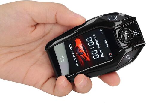 LCD Screen Smart Key, Smart Key Remote Keyless Entry with LCD Touch Screen for All Start Stop Engine Button (Black) in Saudi Arabia