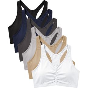 America Heaven Women's Utra Soft Racer Back Bra | 4 Way Stretch Pullover Workout Sport Bras | Multi-Pack & Colors in Saudi Arabia