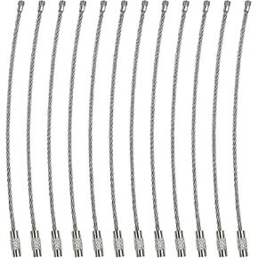 12pcs 4.3 Inch Stainless Steel Wire Rings Cable Keyring Loop，keychain,for Luggage Tags, Keys and ID Tag Keepers in Saudi Arabia