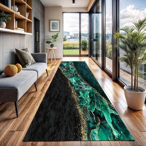 White Marble Runner Rug,2x6ft, Black Gray Gold Texture Design Long Kitchen Mats Rug, Light Luxury Modern Abstract Art Entrance Marble Rugs, for Indoor Floor Non-Slip Laundry Room Carpet in Saudi Arabia