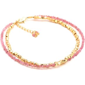 POSHPENDANT Handmade Gemstone Pearl Bracelet for Women - Adjustable 7+1 Inch Gold Plated Natural Stone Beaded Bracelet - Spiritual Healing Jewelry in Saudi Arabia