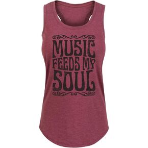 Instant Message - Music Feeds My Soul - Women's Racerback Tank Top in Kuwait