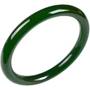 Vintage Natural Green Agate Bangle Bracelet for Women, Lucky Round Gemstone 10mm Width Jewelry Gift for Mom Her in Saudi Arabia