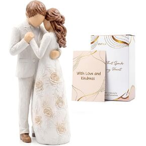 Romantic Couple Figurine Resin Lover Statue, Wedding Engagement Gifts for Couples Romantic Home Decor Sculpture for Wife Girlfriend Bride (Couple Resin Figurines) in Saudi Arabia