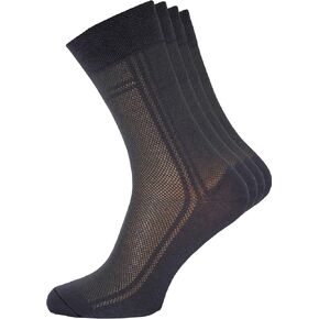 RONDO Ultra Thin Breathable Lightweight Cotton Mens Dress Socks 4 Pack - Crew Length Socks Size 7-9, 9-11, 11-13 in Saudi Arabia