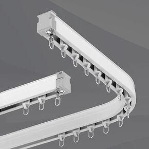 Adjustable Curtain Track Flexible 70600cm (2.319.8ft) Aluminium Rail for Room Divider White Ceiling Mount Perfect for Window & Bedroom Privacy Partition in Saudi Arabia