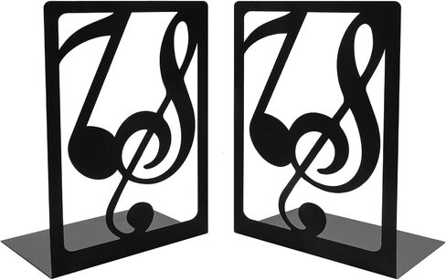 Black Music Themed Book Ends Hollow-Out Piano Musical Note Bookends Shelves Book Stands Journal Book Organizer CD Holder Office Home School Bookends for Student Kids Gift,1 Pair (Black Piano Key) in Saudi Arabia