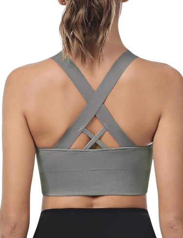 Sports Bra for Women, High Support Criss-Cross Back Padded Strappy Push up in Saudi Arabia