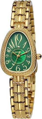 BERNY Gold Watches for Women, Dainty Ladies Wrist Watch, Vintage Serpent Series Watch, Women’s Luxury Birthday Gifts, Japanese Quartz Movement All Stainless Steel 3ATM Waterproof in Kuwait