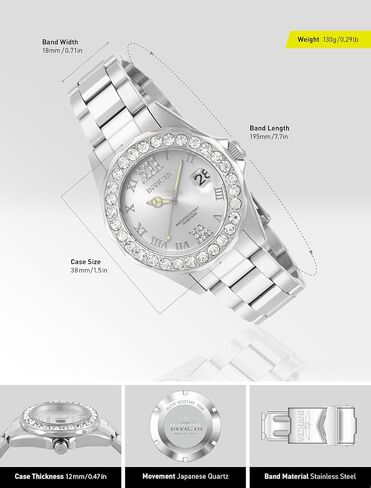 Invicta Women's 15251 Pro Diver Silver Dial Crystal Accented Stainless Steel Watch in Kuwait