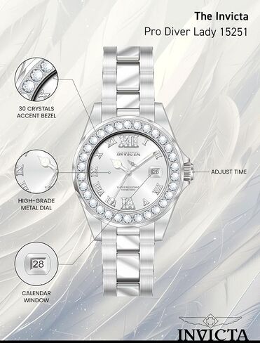 Invicta Women's 15251 Pro Diver Silver Dial Crystal Accented Stainless Steel Watch in Kuwait
