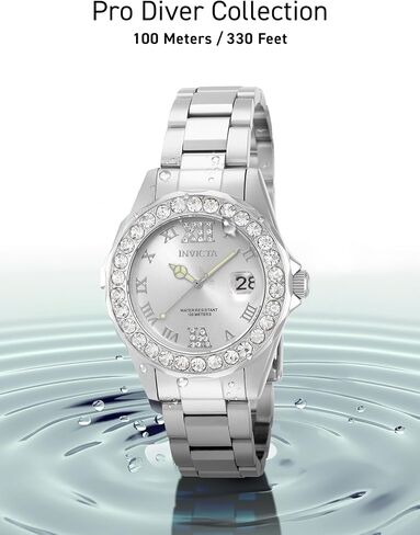 Invicta Women's 15251 Pro Diver Silver Dial Crystal Accented Stainless Steel Watch in Kuwait