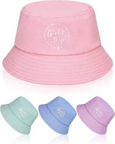 Cuffbow 4 Pcs Girls Trip Hats Gifts Girls Trip Cotton Cap Weekend Gifts for Friendship Vacation Bachelorette Party in Kuwait